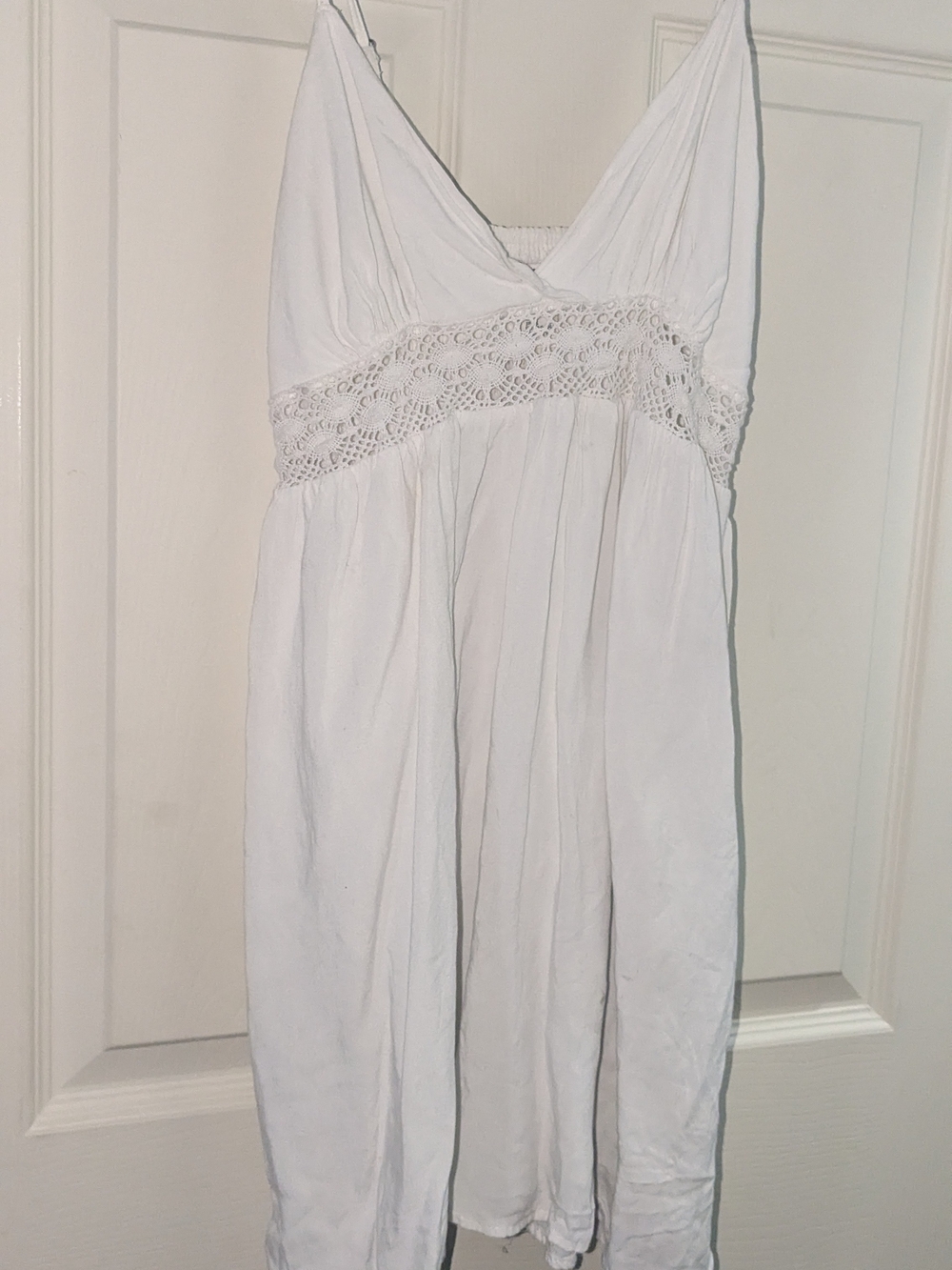 Forever 21 White Strapless Crochet-Waist Summer Dress